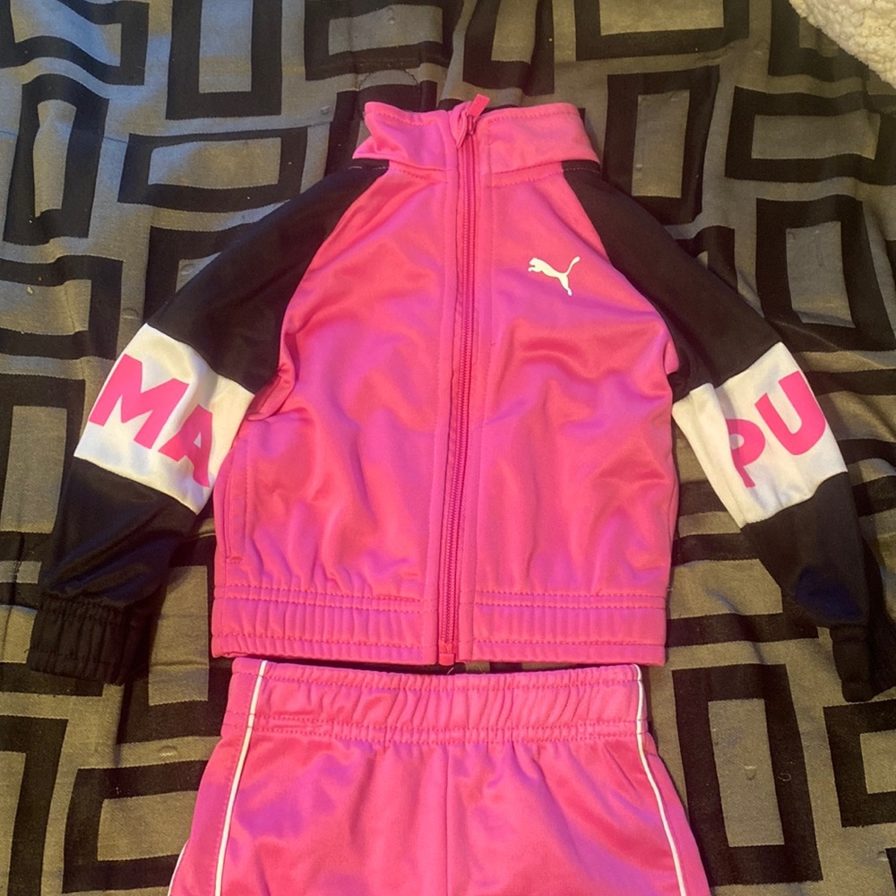Puma Outfit, size 12 months, hot pink